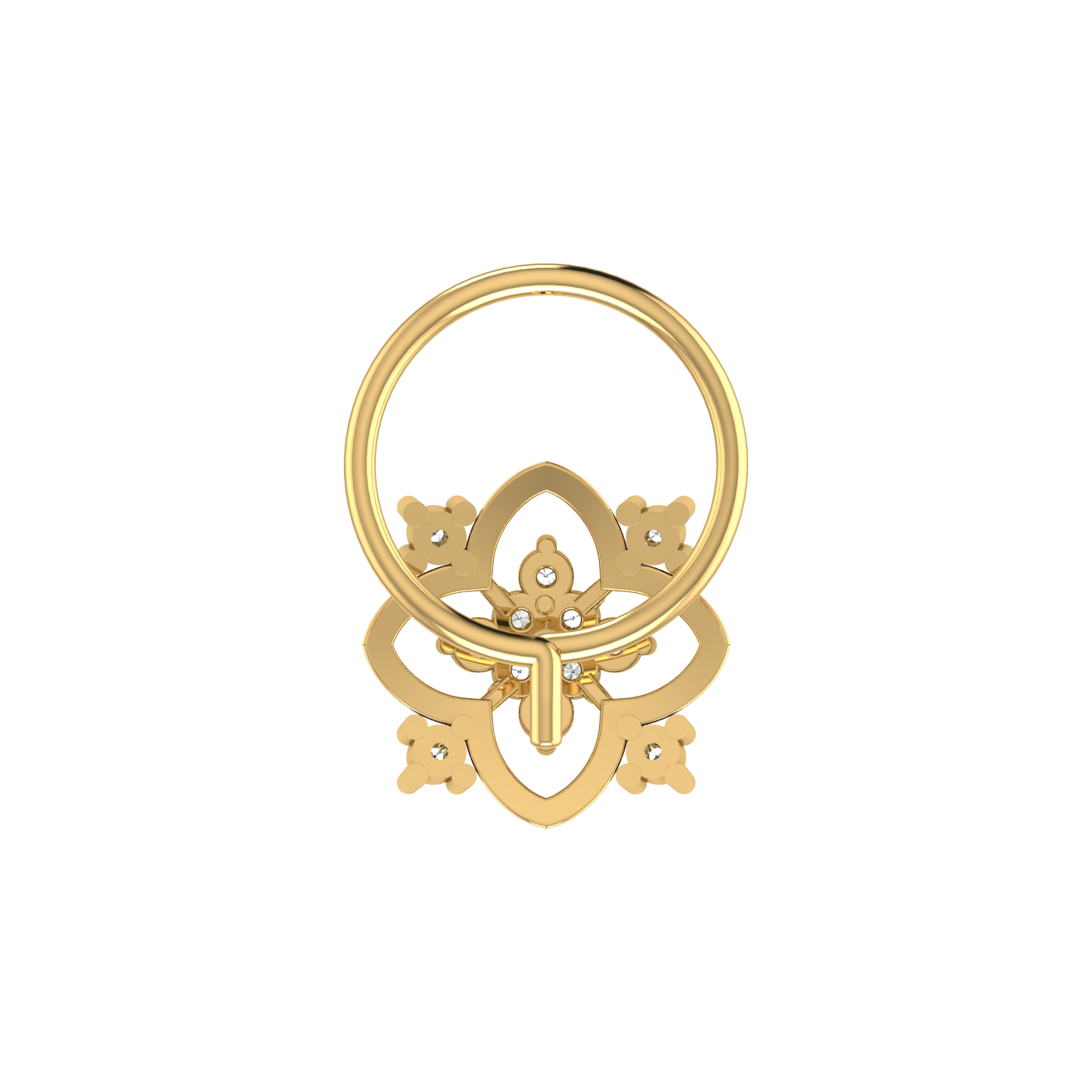 0.05 Carat Natural Diamond Nose Pin - HI Color, VS-SI Clarity.